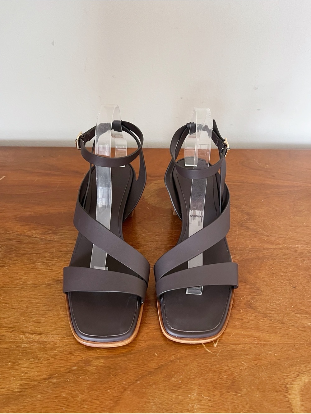 M GEMI • The Moira strappy block heel sandals calf leather Italy designer - Picture 5 of 16